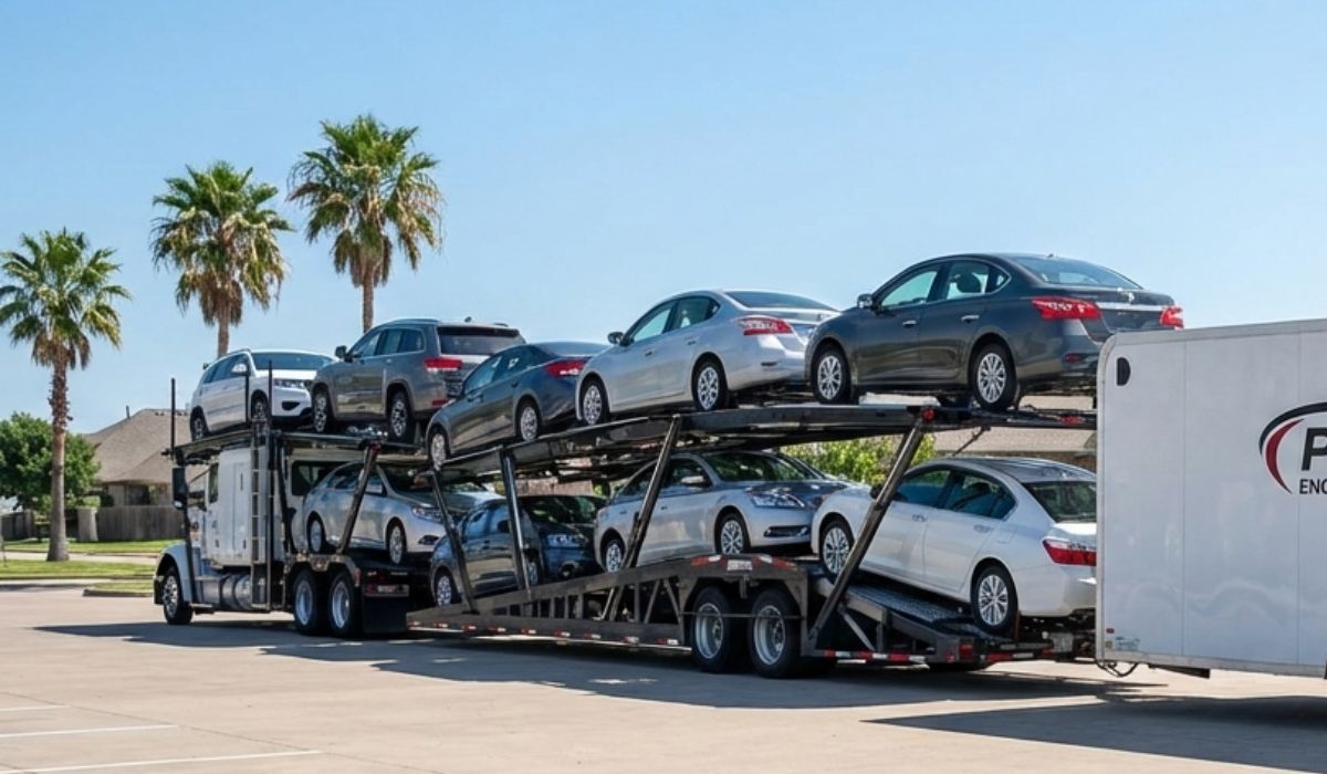 Different car transport services from Maryland to Texas including open and enclosed trailers