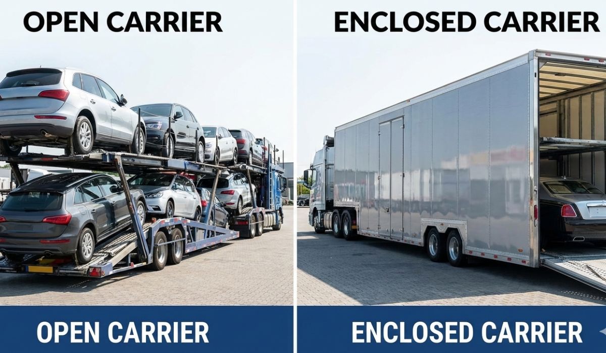 Open car carrier transport vs enclosed auto transport for interstate car shipping