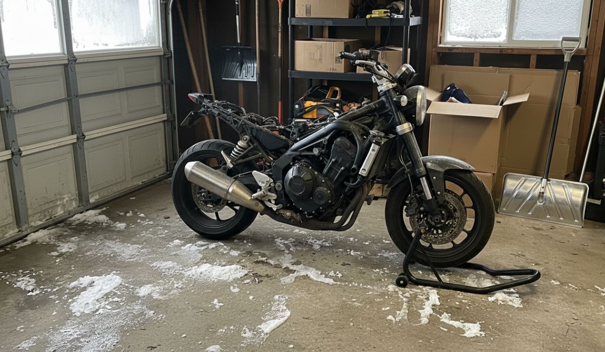 Prevent flat spots with motorcycle stands during winter storage Prevent flat spots with motorcycle stands during winter storage