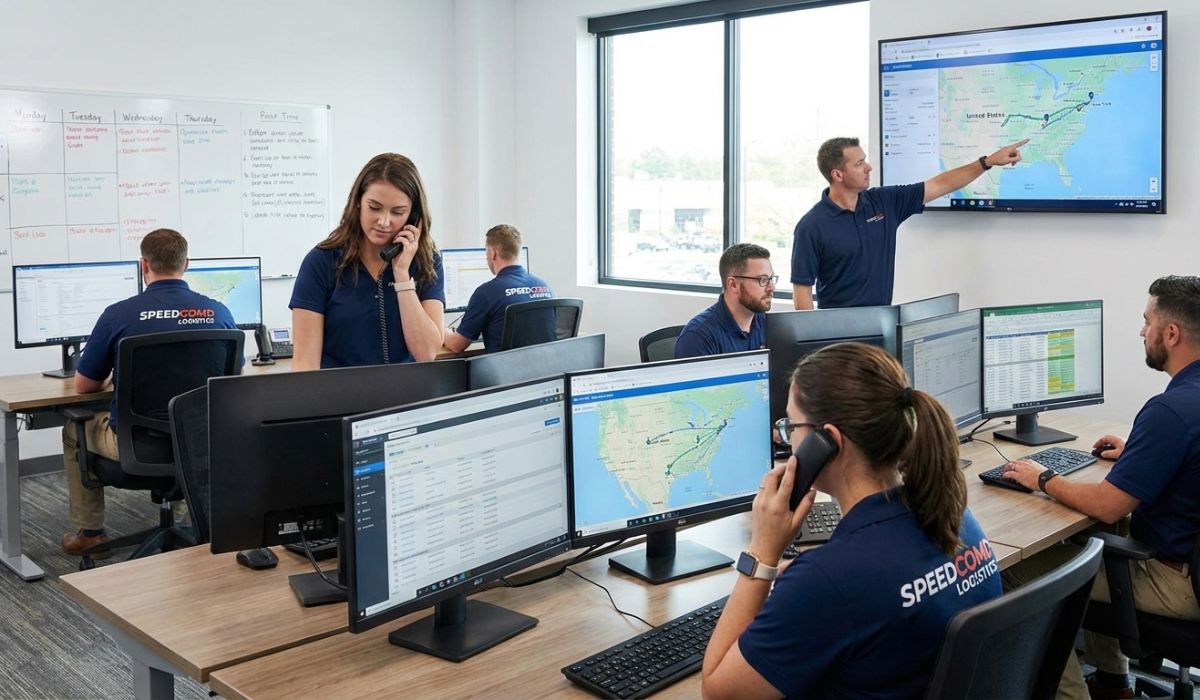 Professional team managing New York to Kentucky car shipping logistics and customer service.