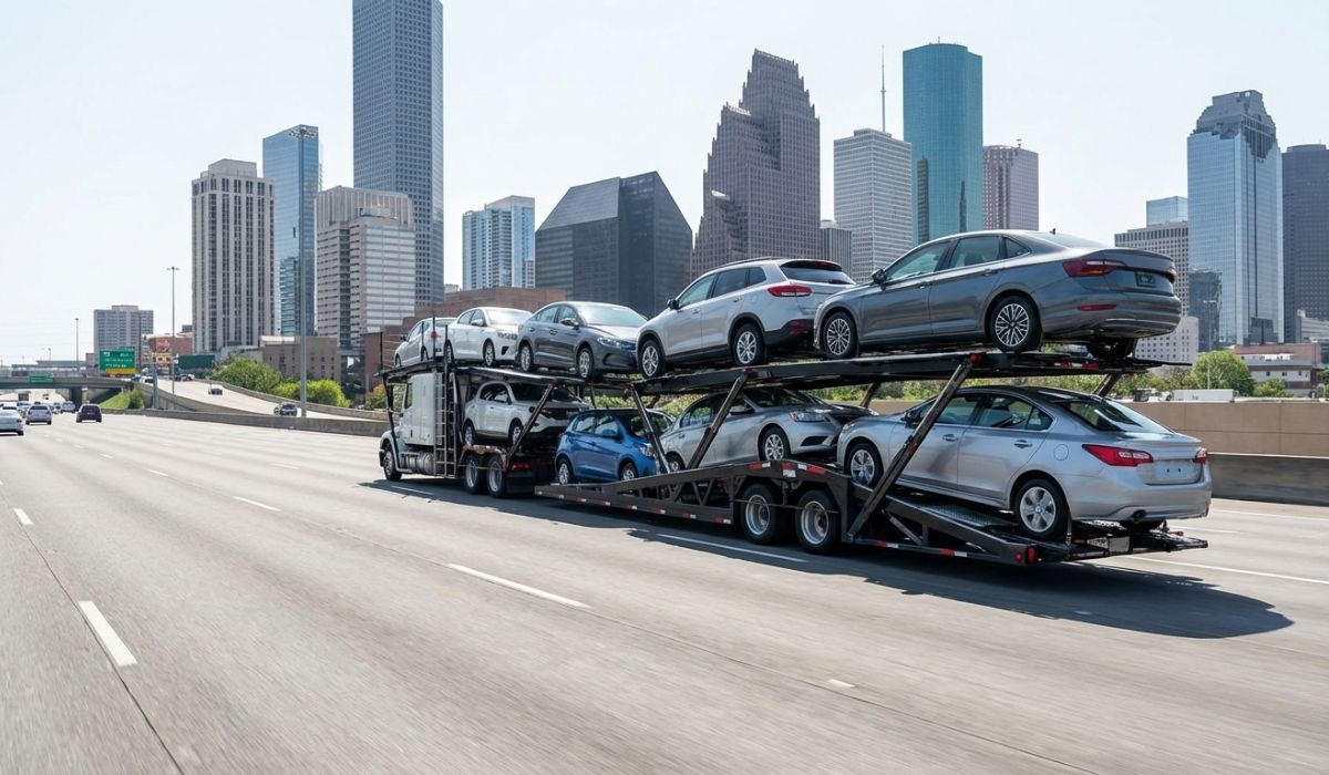 Reliable auto transport truck providing New York to Wyoming vehicle shipping service
