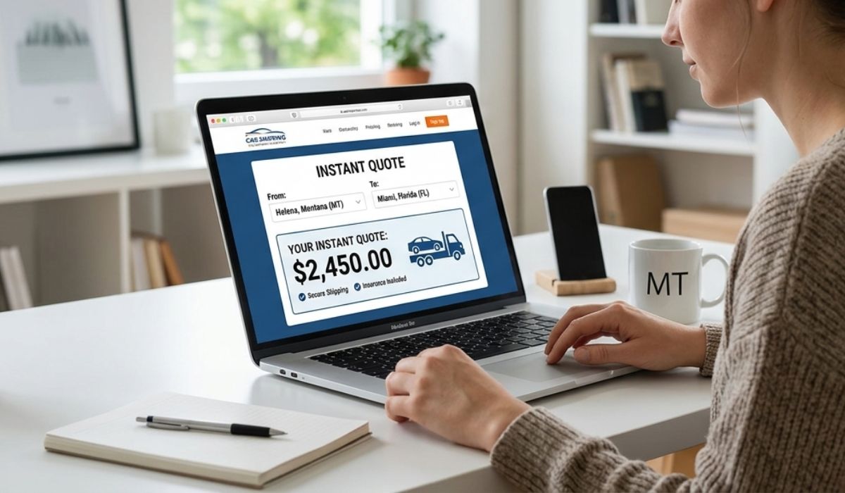 Calculating an instant car shipping quote online for Montana to Florida transport