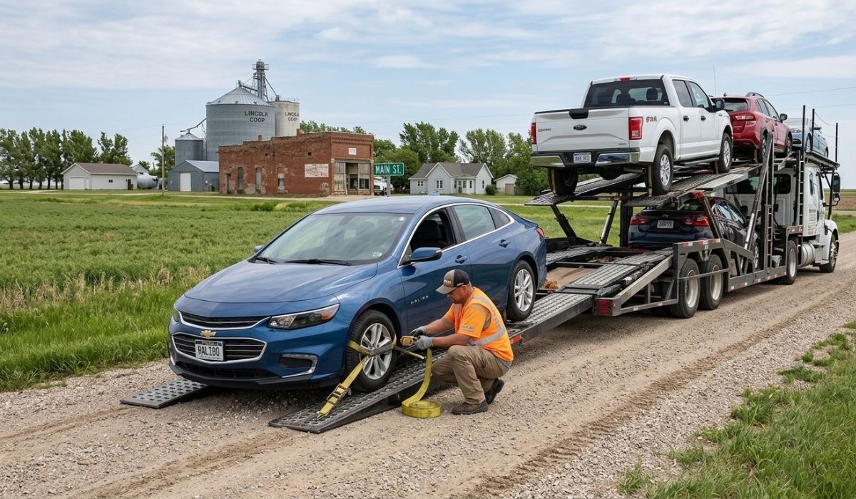 Car shipping pickup from rural Nebraska location