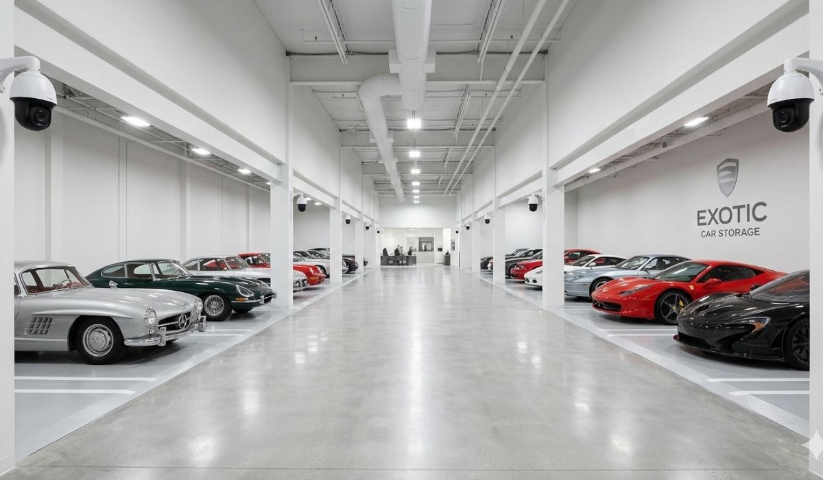 Climate-controlled car storage facility for safe exotic and classic vehicle storage