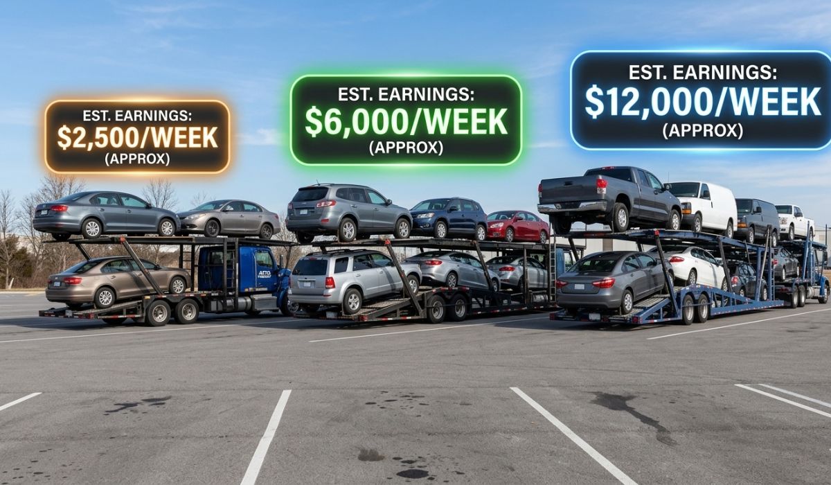 Comparison of 3-car, 6-car, and 9-car hauler trailer income potential