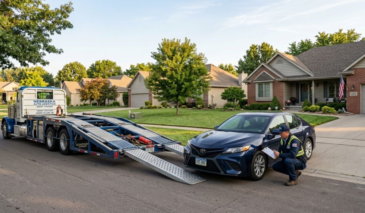 Door to door car shipping Nebraska pickup service