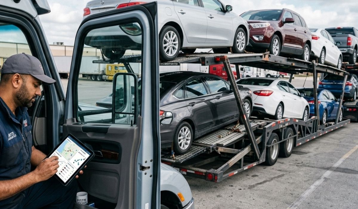 Driver using technology like GPS and load boards to increase car hauling earnings