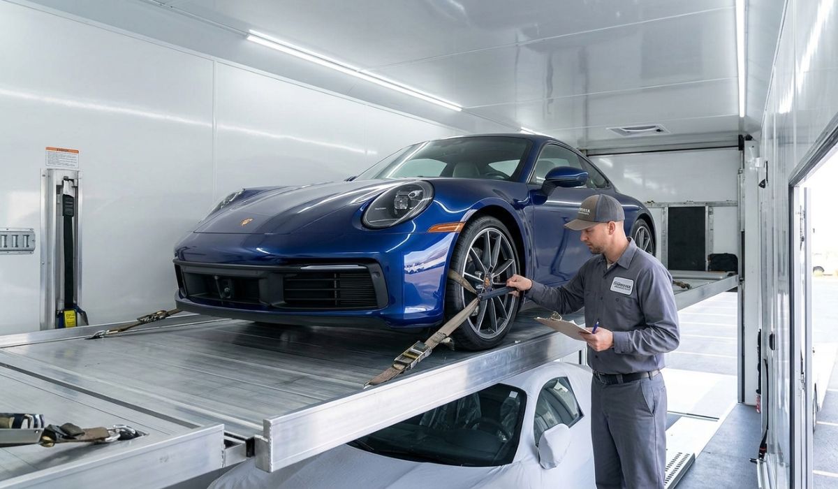 Enclosed carrier transport for luxury car shipping in New York