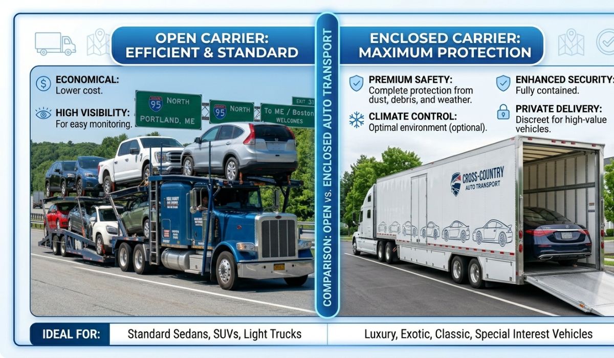 factors affecting car shipping cost including distance and vehicle type