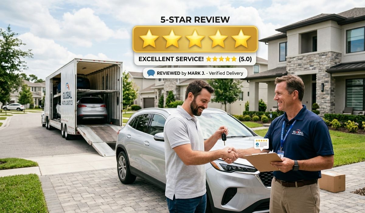Happy customer reviewing Speedcomd New Jersey to Georgia auto transport service