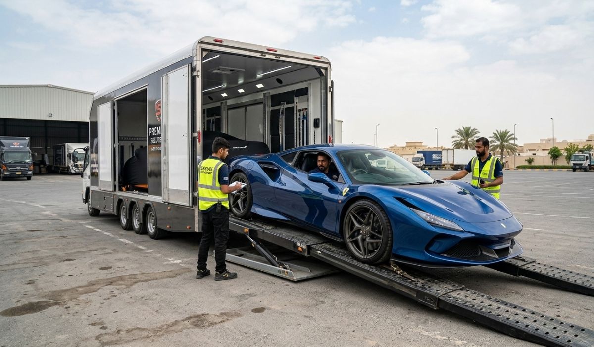 Luxury and exotic car shipping in South Dakota with professional drivers and enclosed auto transport.