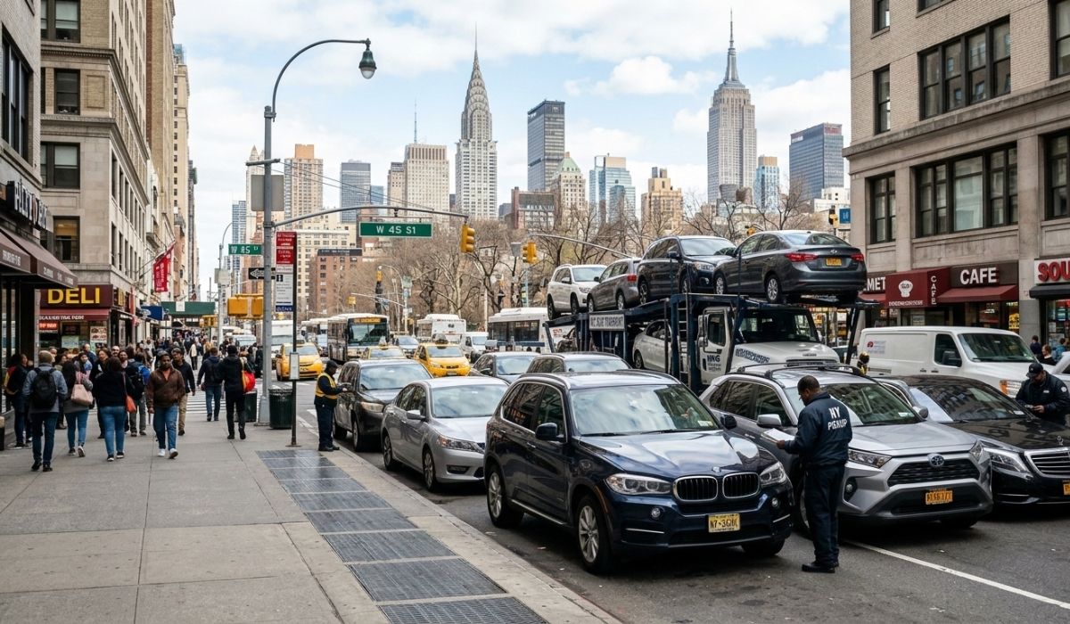 Major pickup cities in New York for professional auto transport company services.