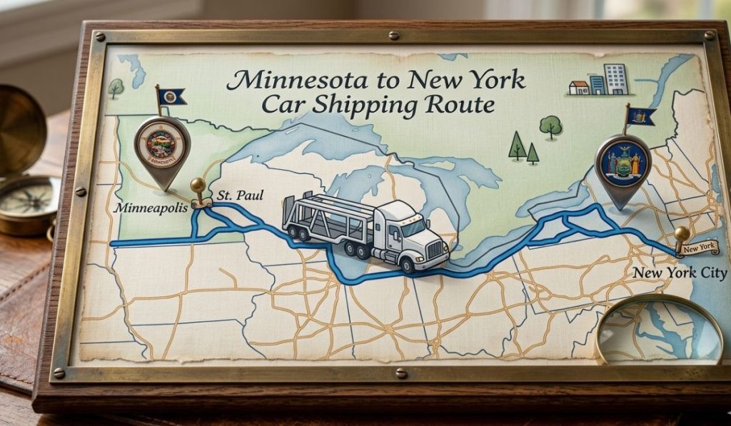 Ship your car safely from Minnesota to New York with Speedcomd. Get reliable, insured, and timely Minnesota to New York car shipping services today.