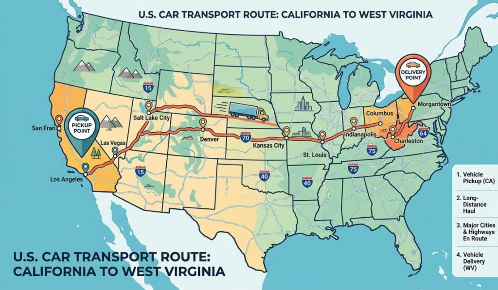 California to West Virginia Car Shipping Fast & Affordable Auto Transport by Speedcomd