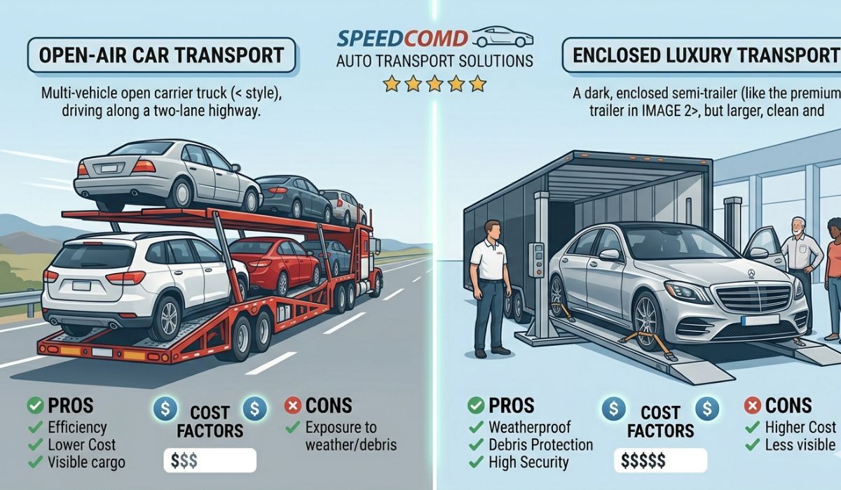 Open and enclosed auto transport options comparison