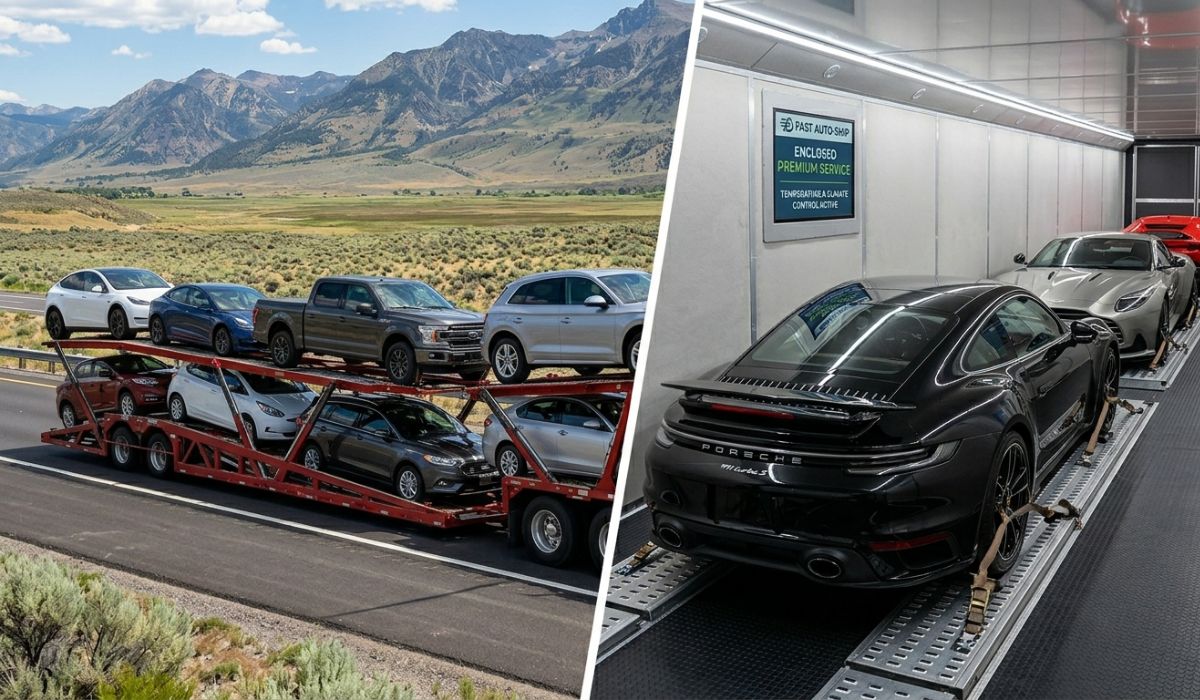 Open vs enclosed auto transport California to Michigan comparison of car shipping methods
