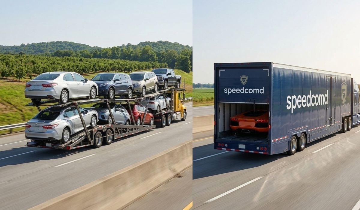 Open vs enclosed auto transport options for Georgia to Ohio car shipping