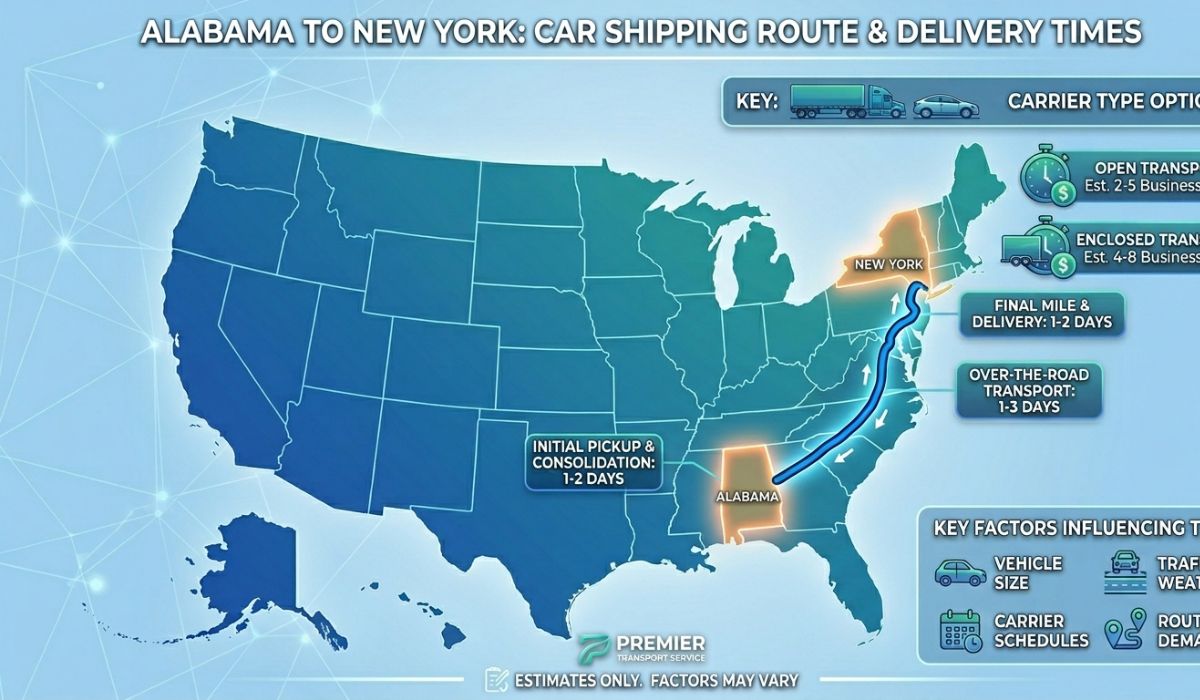 open vs enclosed car shipping alabama to new york
