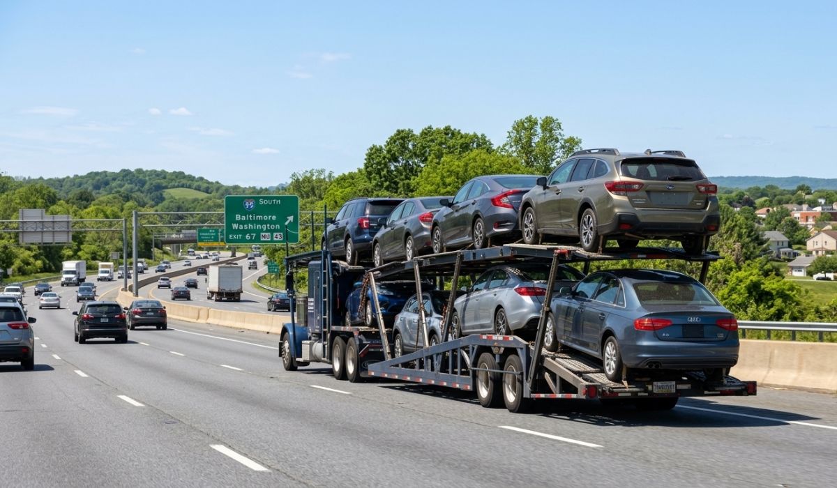 Safe transport of vehicles from Connecticut to Maryland on highway