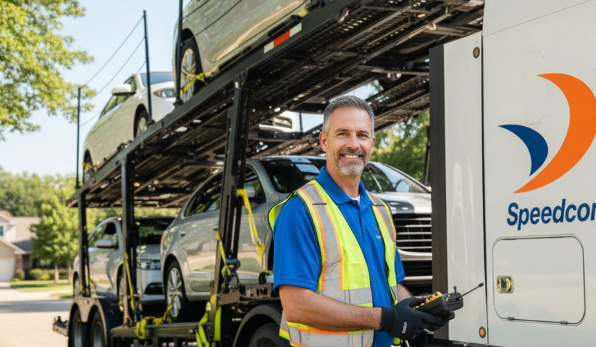 Speedcomd Indiana car transport services with licensed drivers and safe vehicle handling.