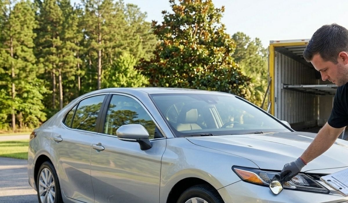 Vehicle inspection before Mississippi car shipping pickup