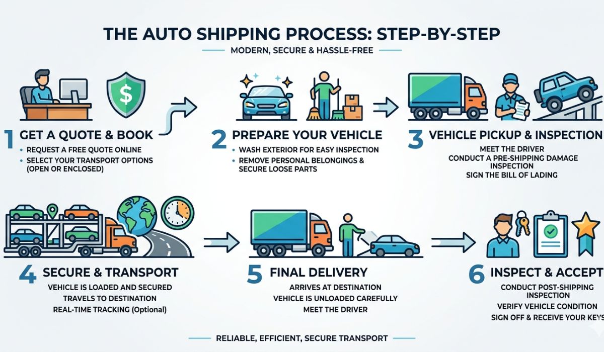 how auto shipping works vehicle pickup and delivery process