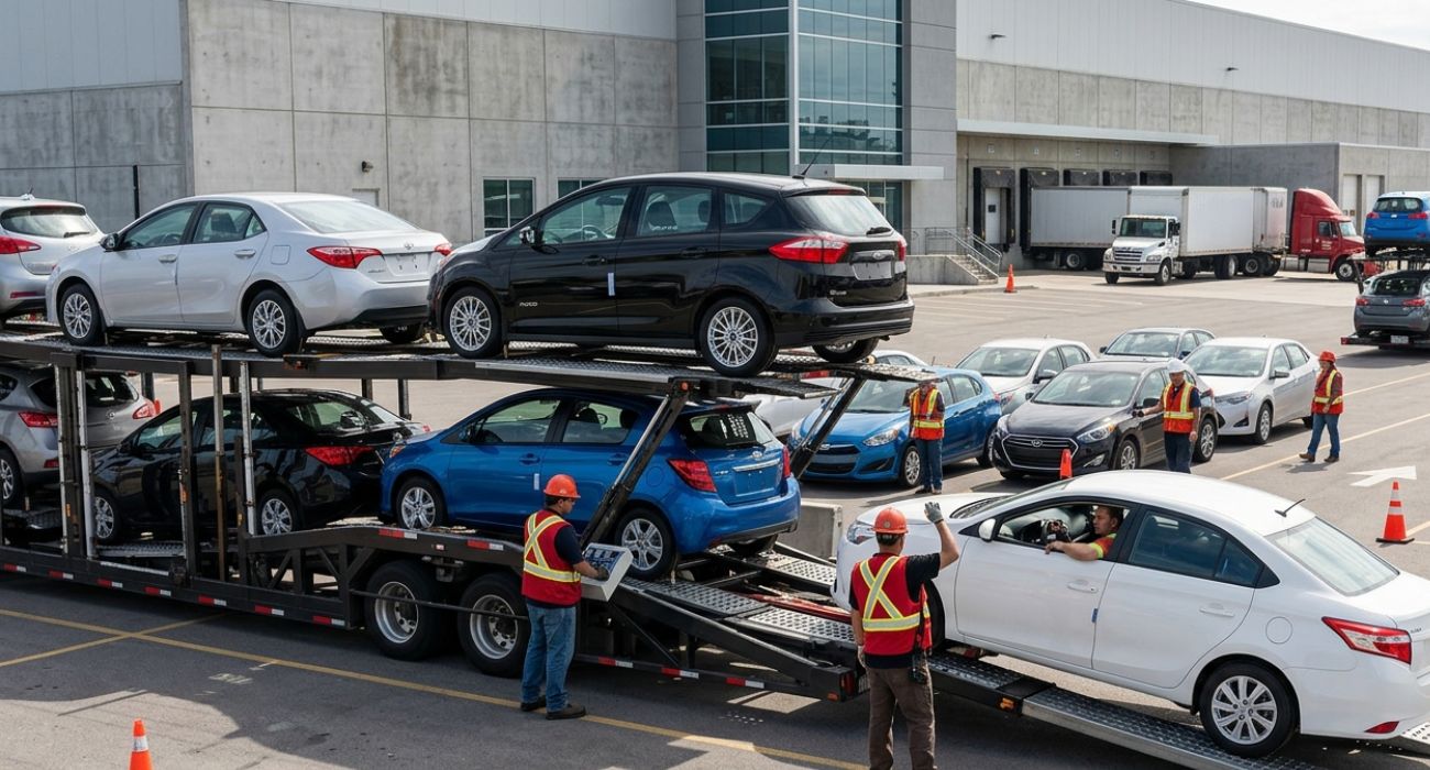 loading vehicles for multi vehicle transport service
