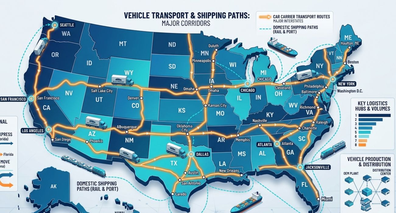 nationwide multi car transport coverage across USA