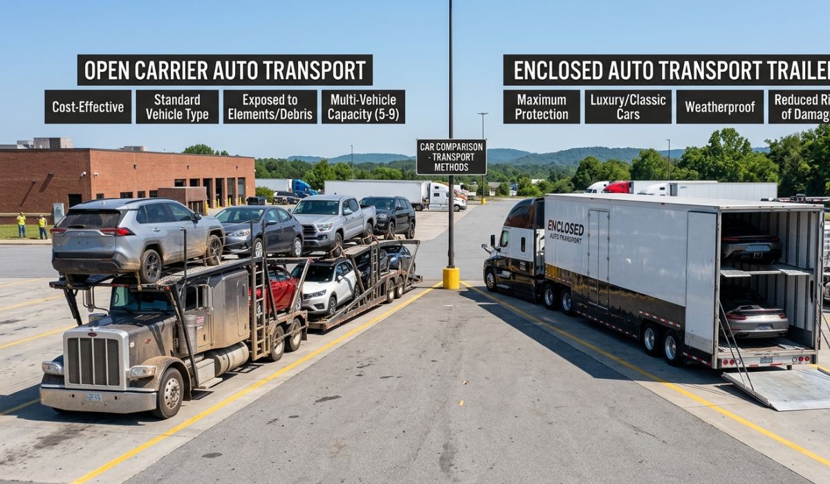 open carrier transport vs enclosed auto transport comparison