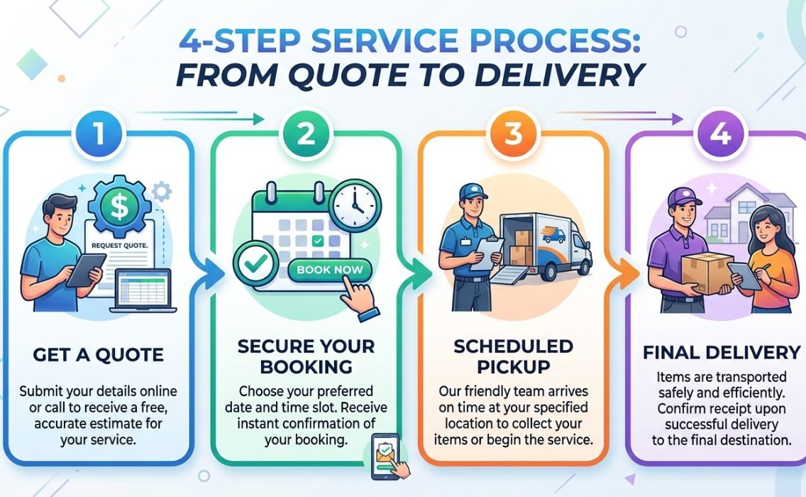 Step-by-step process of Massachusetts car shipping from quote to delivery