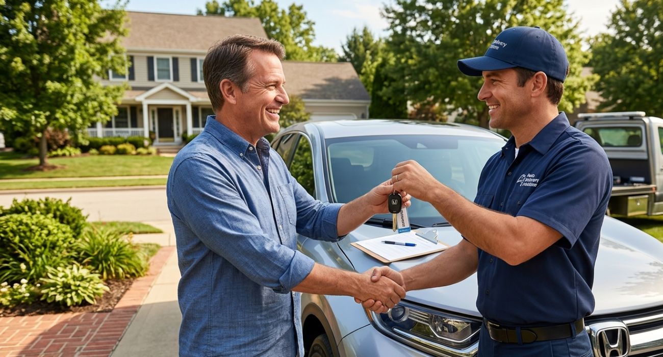 Vehicle delivery and handover after auto shipping Connecticut service