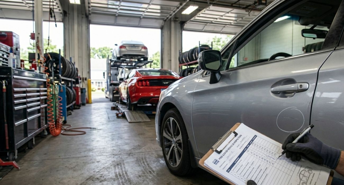 Vehicle inspection before auto shipping Connecticut transport process