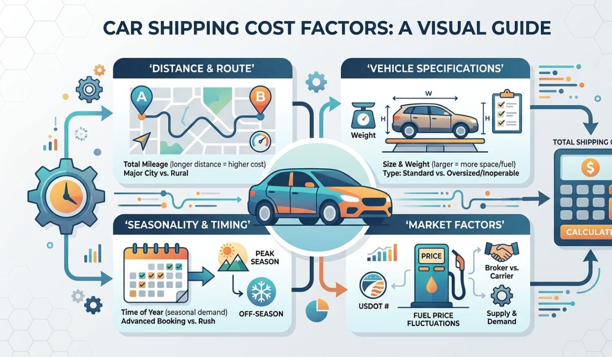 vehicle shipping cost factors distance fuel seasonality