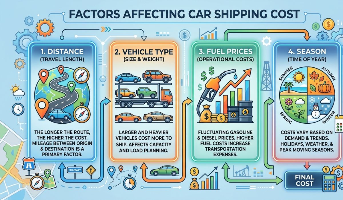 Vermont car shipping cost factors and pricing breakdown