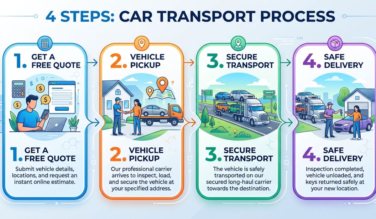 Step-by-step Vermont car shipping process guide