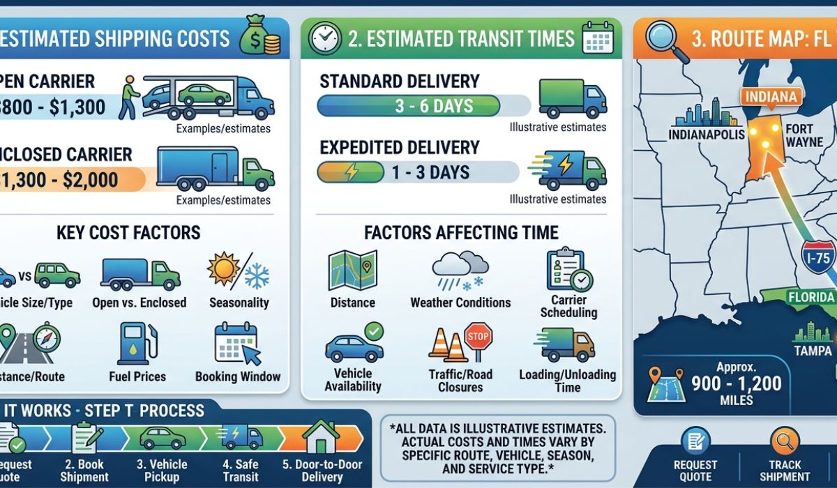 Car shipping cost table showing Alabama to Colorado auto transport price ranges from Birmingham to Denver with SpeedComd