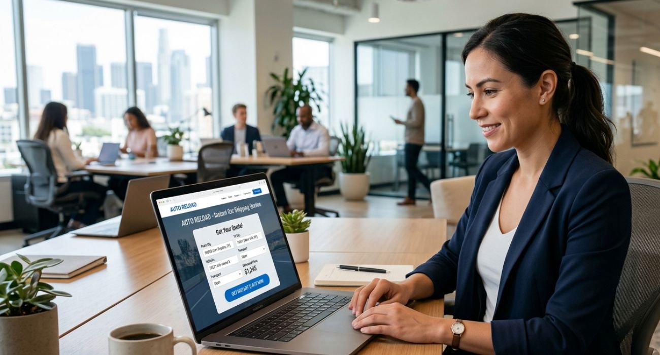 Customer getting instant car shipping quote online