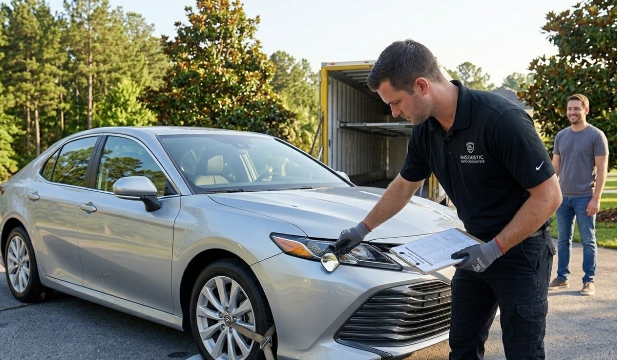 Customer preparing car for Louisiana to Tennessee auto transport including cleaning inspection and vehicle checklist steps