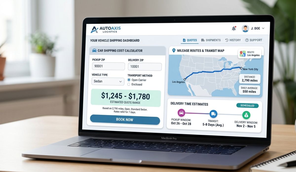 Instant Las Vegas Car Shipping quote calculator online form