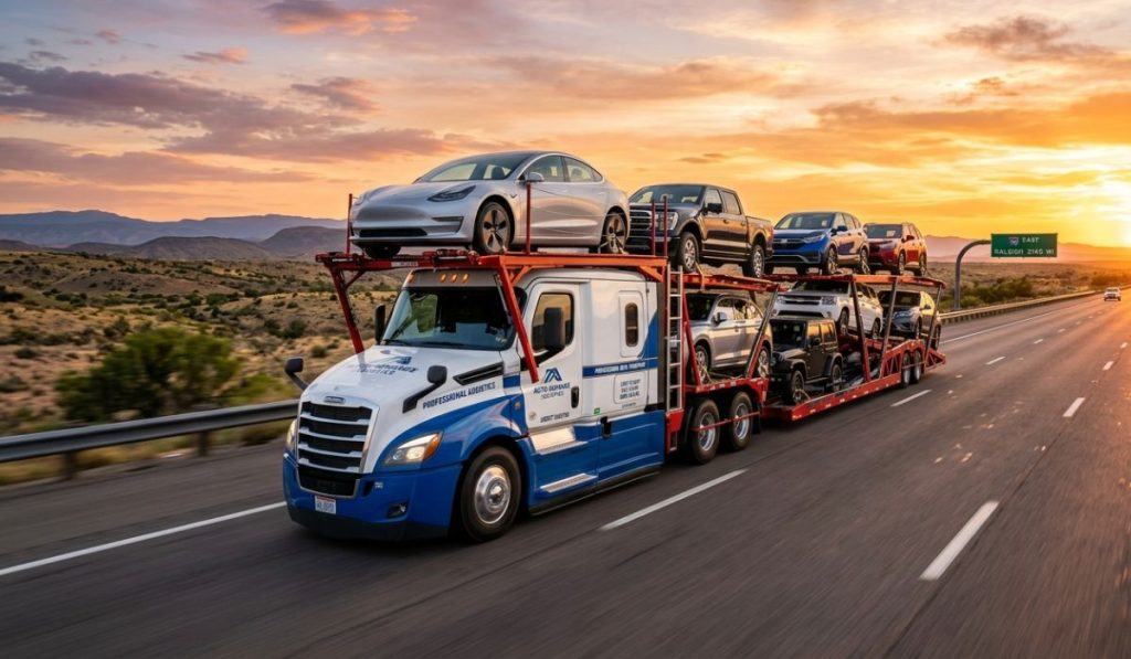 Ohio to Virginia car shipping truck transporting vehicles with SpeedComd Auto Transport
