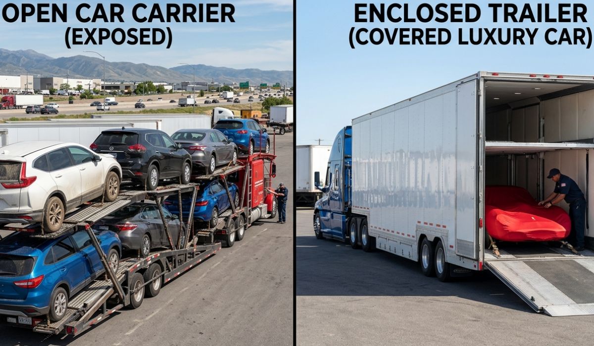 Open and enclosed auto transport trailers for Virginia to Illinois car shipping services
