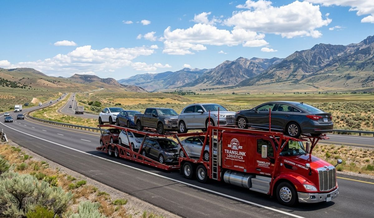 Professional Illinois to Texas auto transport carrier parked for vehicle pickup by SpeedComd