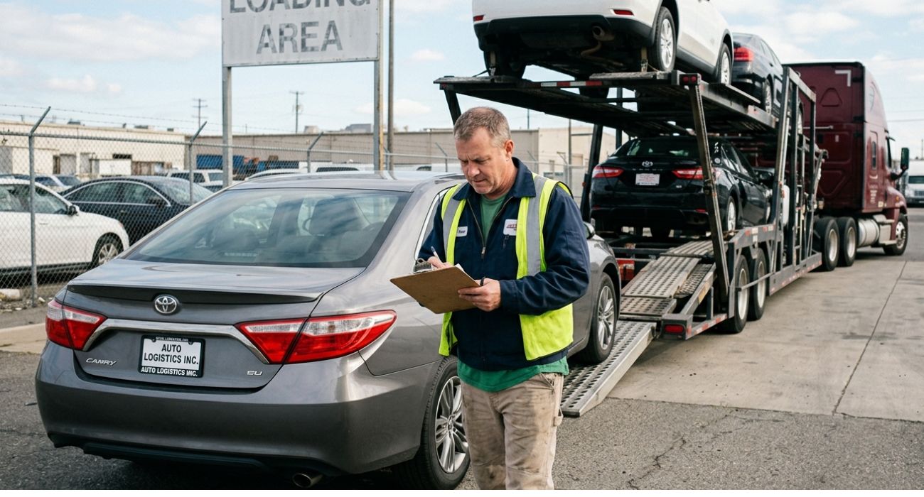 Vehicle inspection checklist before car shipping