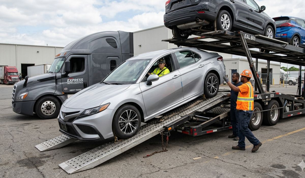 Vehicle loading process for Montana auto transport