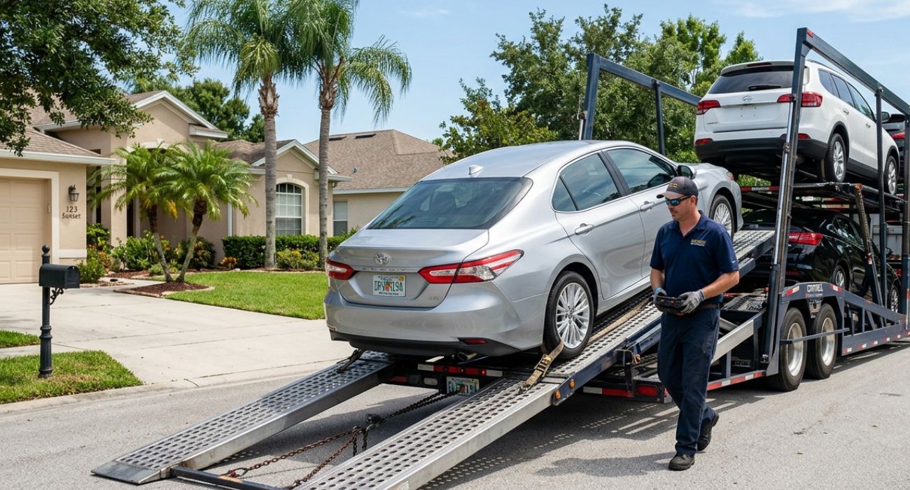 Vehicle pickup in Florida for auto transport service