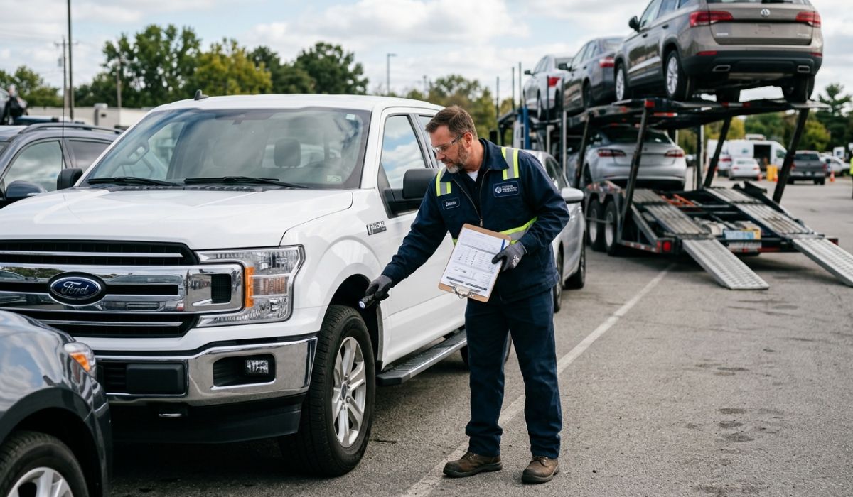 Vehicle pickup inspection for Montana car shipping