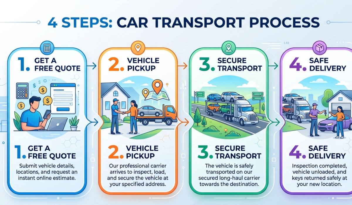 Vermont to Florida car shipping process step by step