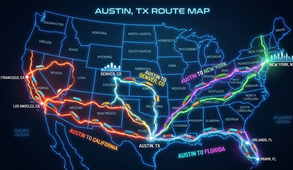 Vermont to Florida car shipping route map pickup and delivery