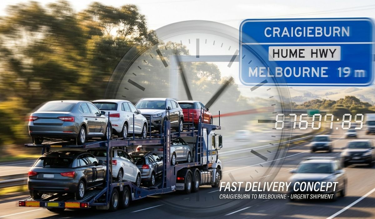 Virginia Beach to Chicago car shipping route with interstate auto transport truck