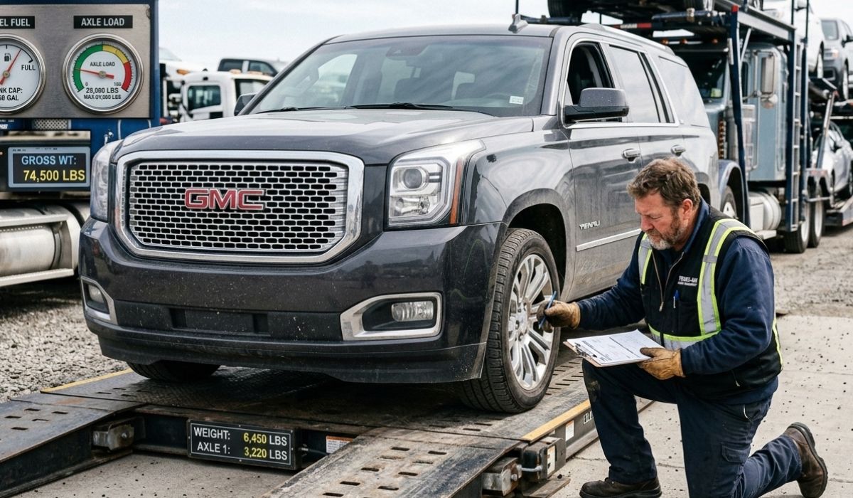 Car inspection process before Georgia to Colorado auto transport including damage report, checklist, and vehicle condition review form